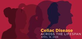 Silhouettes on a maroon background.